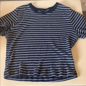 Brandy Melville Blue Striped T-Shirt